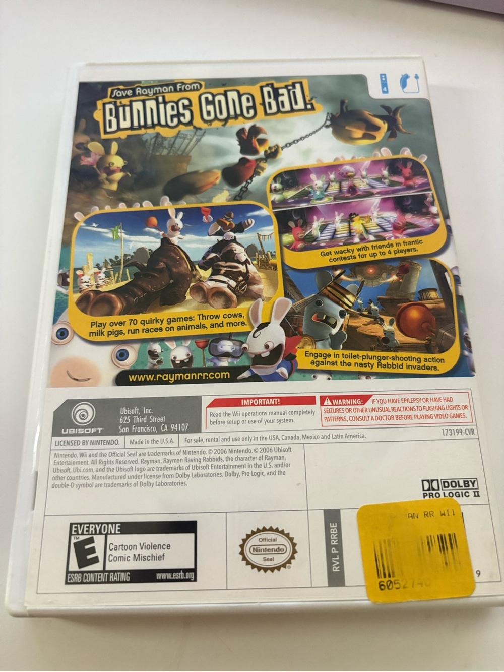 Rayman Raving Rabbids Nintendo Wii Game - Picture 2 of 6